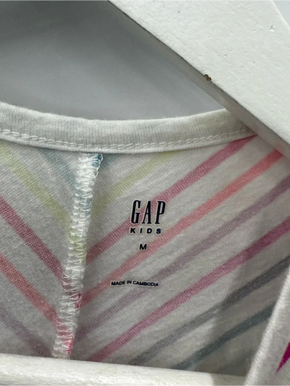 Gap Kids Striped Chevron Rainbow Tank Dress - Multicolor Size Medium